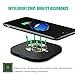Cell Phone Wireless Charger, BESTHING Qi Wireless Charging Pad for S6Edge+, S7, S7Edge, S8, S8Plus, Note7, Note8, iPhone 8 8plus X 10 and all Qi-Enabled Devices (Black)