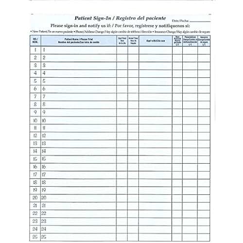 confidential sign in sheets