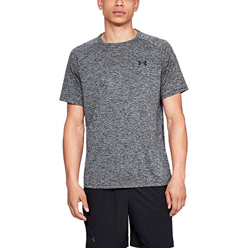 UNDER ARMOUR mens Tech 2.0 Short Sleeve T-Shirt, Black (002)/Black, Large