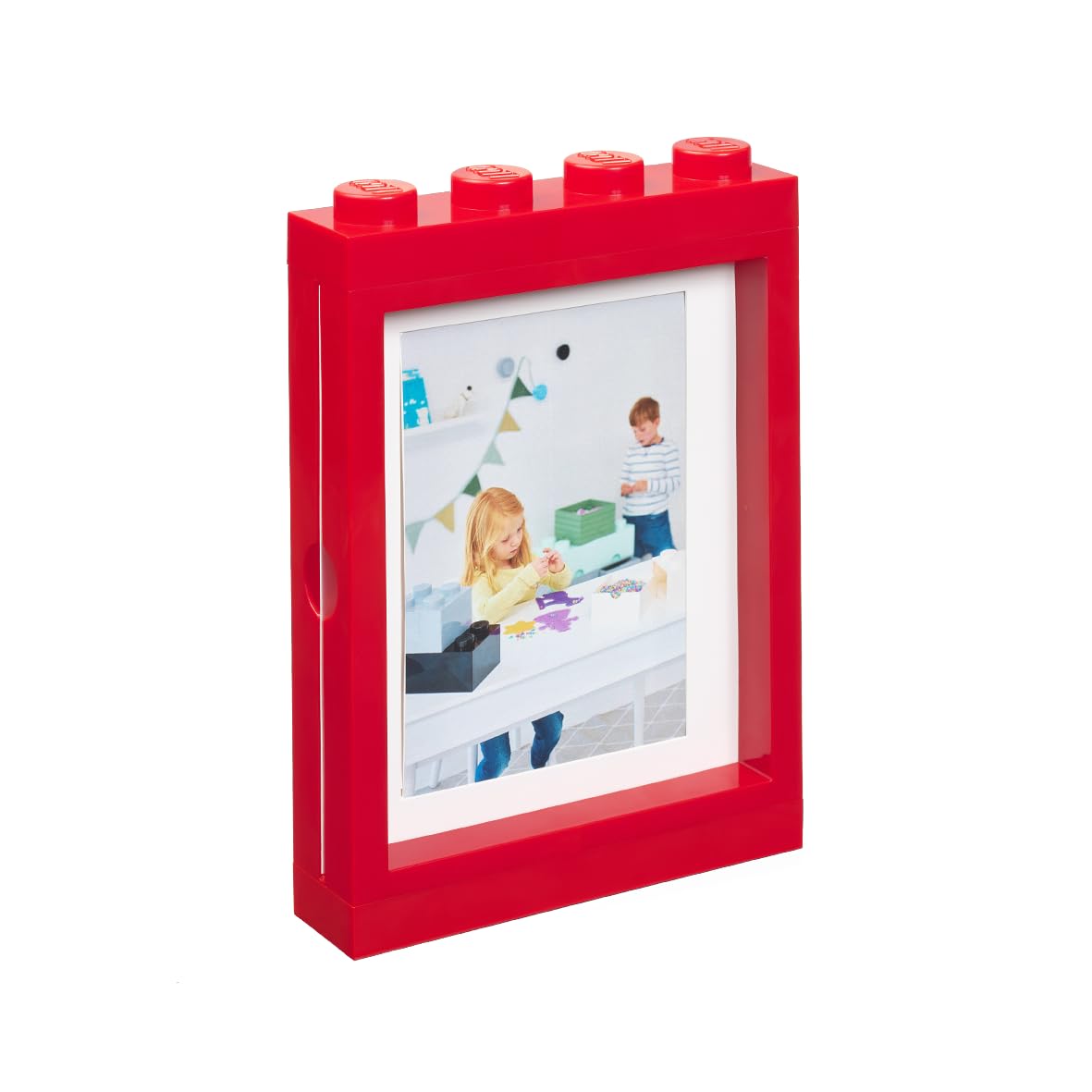 LEGO Picture Frame for Photos 10x15 cm RED | Stylish and Fun Photo Frame for Kids, Family and Bedroom Decor | Perfect Frame for Wall Art, Living Room Decor, Room Accessories & More