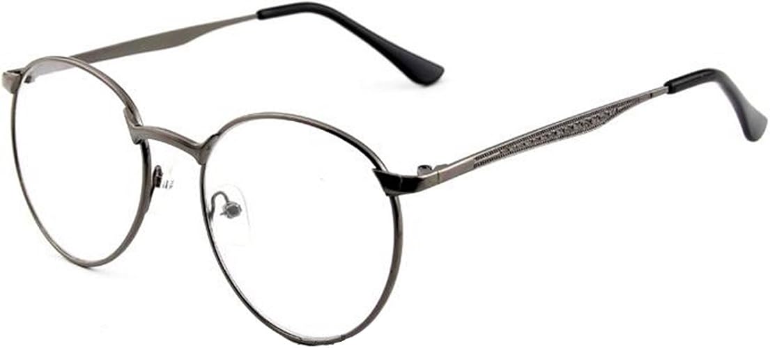 Amazon Ronde クラシック眼鏡 オシャレメガネ 丸メガネ 伊達メガネ メンズ レディース おしゃれ 丸眼鏡 ノーズパッド メガネドライバー対応 ユニセックス グレー Ronde シューズ バッグ