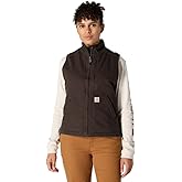 Carhartt Women's Relaxed Fit Washed Duck Sherpa-Lined Mock-Neck Vest