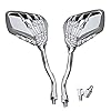 Alamor Skull Claw Achteruitkijkspiegels compatibel met Motorfiets Harley Hon-da Su-zuki Ya-maha