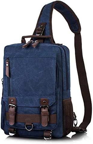 Canvas Messenger Bag Crossbody Shoulder Backpack Sling Bag Rucksack Daypack Casual Travel