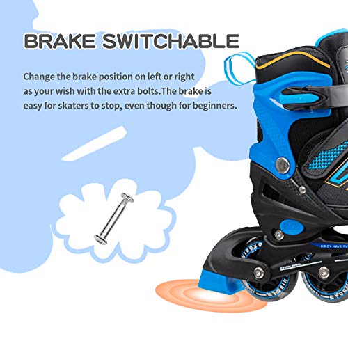 Hiboy Adjustable Inline Skates with All Light up Wheels, Outdoor