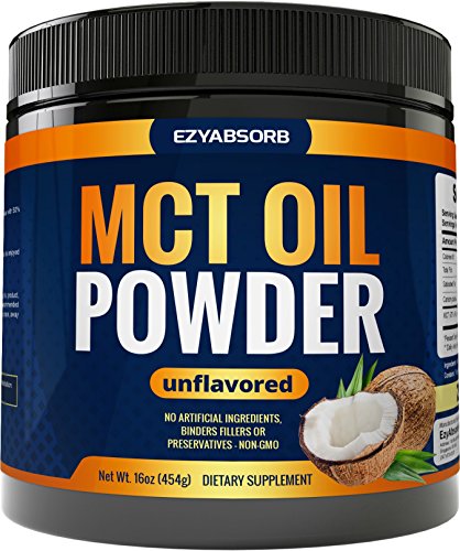 EzyAbsorb MCT Oil Powder - Keto Friendly Fat Source for Ketosis - Ketone Energy Supplement on Ketogenic Diet - Easy to Absorb & Digest in Smoothies & Shakes or Keto Coffee