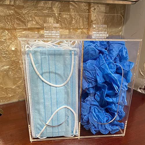 Plastic Surgical Mask Dispenser Clear Wall Mounted Acrylic Face Masks Storage Box With Lid - Face Masks Box And Masks Box Price