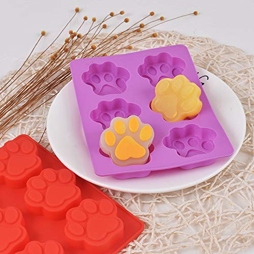 Cozihom Puppy Dog Paw Silicone Molds, Food Grade, for Chocolate, Candy