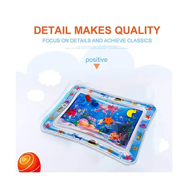 Jestilo Inflatable Tummy Time Water Mat Baby – Infant and Toddler Baby Play Mat Sensory Toys for Baby Early Development…