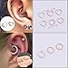 shoppingmal New arrival 1piece Gold Plated Shine CZ Heart & Circle Body Piercing Jewelry Hoop Earring Helix Tragus Daith Cartilage Piercing