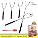 KESWON - Marshmallow Roasting Sticks Kit Extending Roaster - Set of 5 Telescoping Stainless Steel + 1 Free Silicone Brush - Smores Skewers & Hot Dog Forks Camping Accessories - FDA Approved