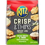 Ritz Crisp & Thins Cream Cheese & Onion Chips, 7.1 Ounce