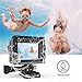 TEC.BEAN 4K Action Camera, 16MP WiFi Waterproof Camera 2inch LCD Sports Camera 170° Wide-Angle Lens Action Cam, 2pcs Rechargeable Battery and Accessories Kits