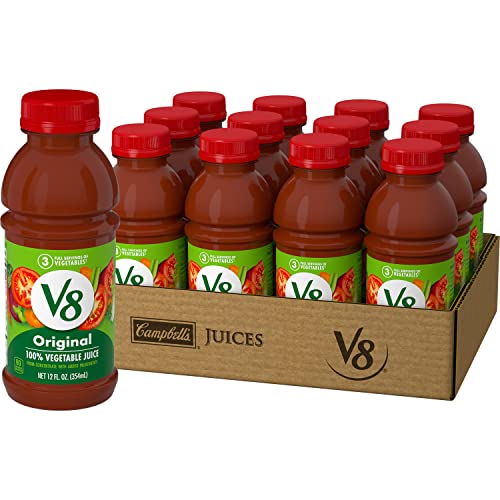 V8 Original 100 Vegetable Juice, Vegetable Blend with Tomato Juice, 12
