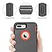 iPhone 7 Plus case, iPhone 8 Plus Case, MAXCURY Shockproof Heavy Duty Three Layer Hybrid Sturdy Armor High Impact Resistant Protective Cover Case for iPhone 7 Plus/8 Plus 5.5 inch (Charcoal/Orange)