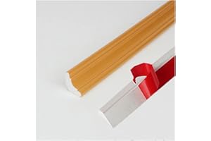 16.4ft Quarter Round Molding Trim Flexible Self-Adhesive Caulk and Trim Strips Floor Edges and Tile Edge, Waterproof Caulk St
