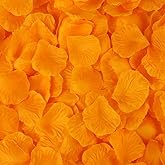 Uvaluefeet 2200 Pcs Artificial Fake Rose Petals,Flower Petals for Romantic Night,Engagement, Party, Wedding, Event Flower Decorations, in Bulk(Orange)