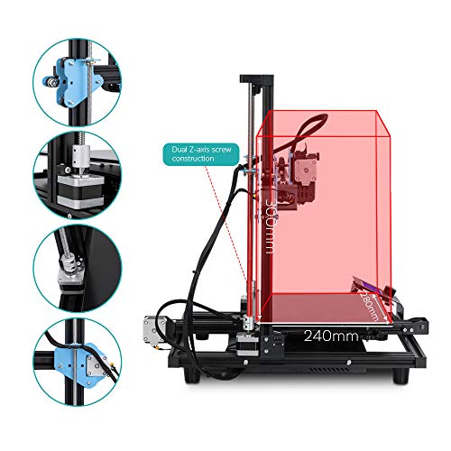 Sovol SV01 3D Printer Upgrade 95% Pre-Assembled with Direct Drive Extruder Meanwell Power Supply and Glass Plate Built-in Thermal Runaway Protection 280x240x300mm