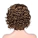 FAVE Short Curly Bob Wigs 100% Brazilian Virgin Human Hair Wigs for Black Women Honey Blonde Pixie Cut Lace Part Wig Glueless Bob Wigs Human Hair Pre Plucked(30#,8 Inches)