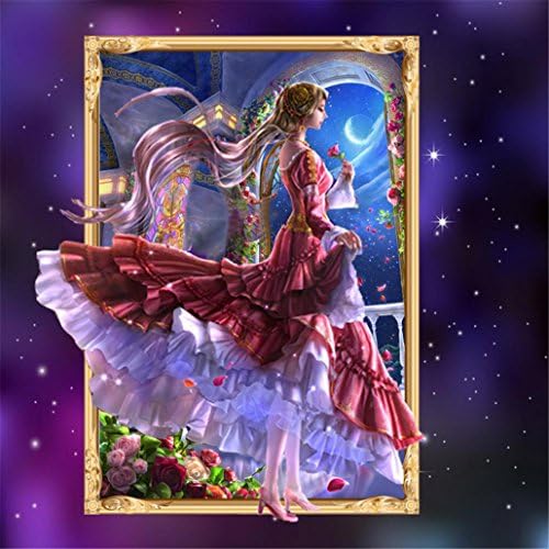 5d Diamond Painting Square Diamond Drill Stick Cartoon Character Stitch Rhinestone Diamond Paste Diamond Embroidered Dream Girl