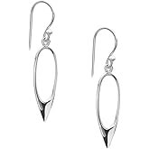 LaTisoro 925 Solid Sterling Silver Long Teardrop Dangling Earrings - Dangle Threader Raindrop Jewelry
