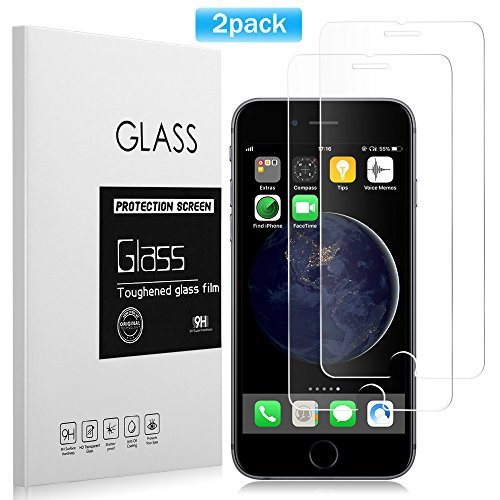 [2 Pack] iPhone 6/6S Screen Protector, Basse Premium Tempered Glass with 9H Hardness High Definition Anti-Scratch Screen Protector for iPhone 6, iPhone 6S [4.7 inch]