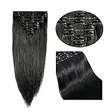 10-22inch Double Weft 100% Remy Human Hair Clip in Extensions Grade 7A Quality Full Head Thick Long Soft Silky Straight 8pcs 18clips for Women Fashion