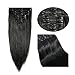 10-22inch Double Weft 100% Remy Human Hair Clip in Extensions Grade 7A Quality Full Head Thick Long Soft Silky Straight 8pcs 18clips for Women Fashion