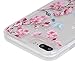 YOKIRIN iPhone 7 Plus iPhone 8 Plus Case, Crystal Soft Flexiable TPU Shell 3D Handmade Bling Sparkle Glitter Quicksand Flowing Liquid Cover Flower Butterfly