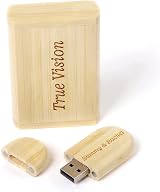 RXFSP Custom Personalised Laser Engraved Wooden USB Flash Drive Box 128G Bamboo view 3