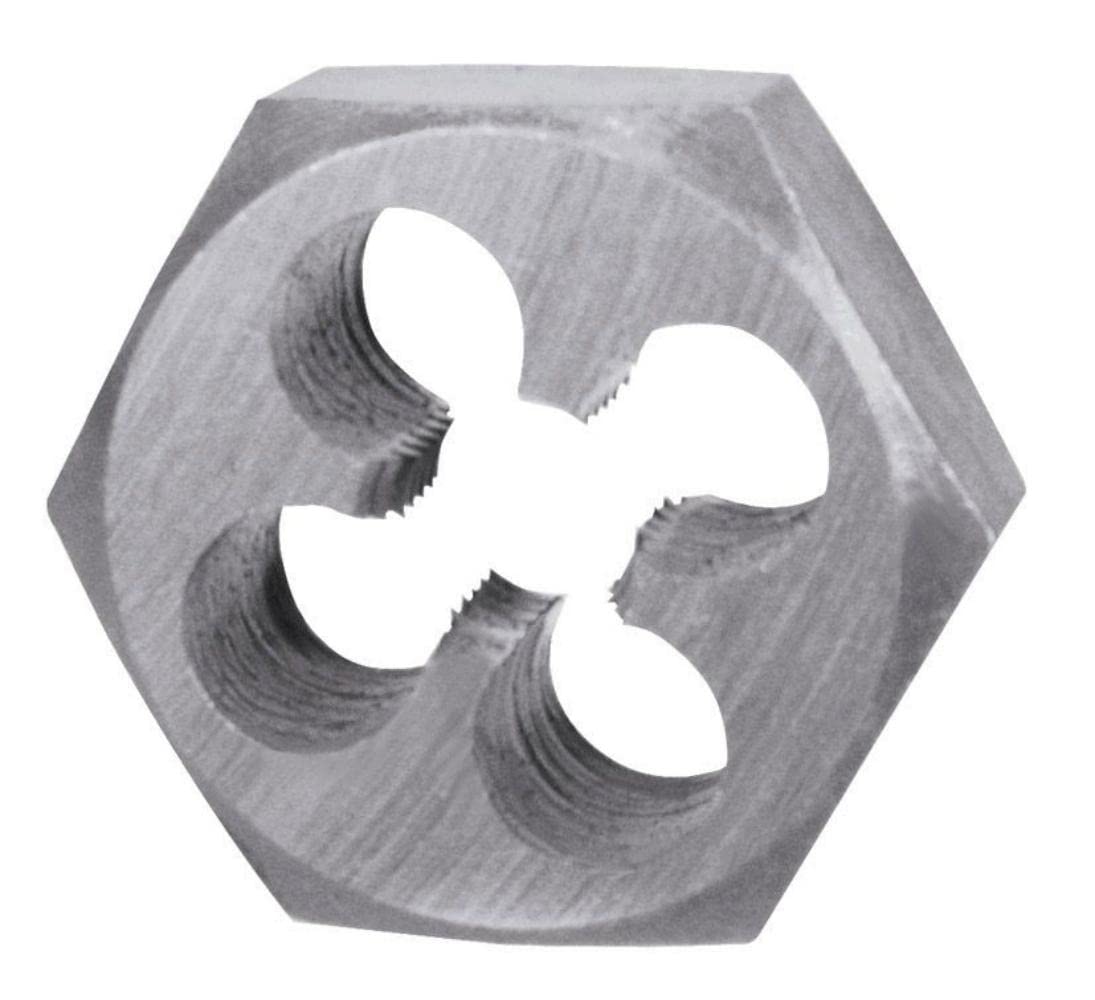 Ruko HSS Hexagonal Solid Square Bolt Die, DIN 382, Ground, Bright Finish, 1/2 inches Nominal Thread Size, R267612