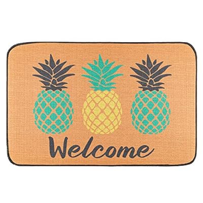 GROBRO7 Pineapple Doormat Summer Linen Welcome Carpet Rubber Non-Slip Reusable Entrance Rug Floor Hawaiian Door Mat… 51MOI8iyxuL
