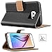 HOOMIL Samsung Galaxy S6 Case, Samsung Galaxy S6 Wallet Case Premium Leather Folio Case, Flip Book Style Wallet Cover with TPU Shockproof, Stand, Card Slots and Cash Pocket for Samsung Galaxy S6 Black