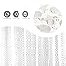Kalokelvin EVA 6G Shower Curtain Liner Waterproof with 12 Metal Hooks 72x72 Inches - 3D Circle