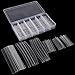 Accessbuy White Clear Heat Shrink Tubing Tube Cable Wrab Sleeve Kit with Storage Case