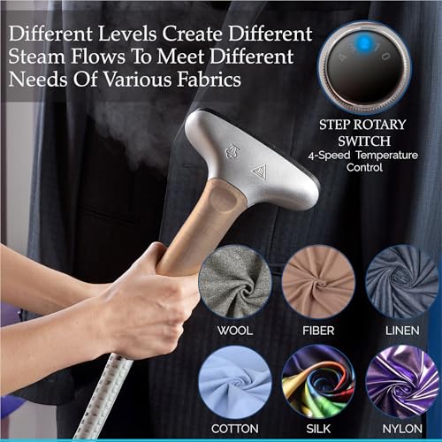 SA BI Powerful 2350 W Garment Steamer with 98° Temperature Steam, Steamer Clothing KILLS GERMS and Releases Wrinkles in no Time, Clothes Steamer with 50g/min steam flow