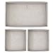 InterDesign Chevron, Set of 3 Soft Bins for Underwear, Socks, Kids Clothes or Accessories, Taupe/Natural Aldo Fabric Dresser Drawer and Closet Storage Organizer, 3 Compartments