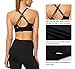 Baleaf Women's Light Support Cross Back Removable Pads Yoga Sports Bra Black Size M