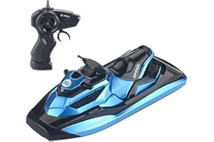 RC High Speed Jet-Ski Electrical Remote Control 2.4G Radio Boat - Large Model 4CH Speed Boat Rechargeable Toy