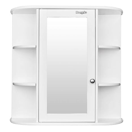 Amazon Com Bathroom Wall Cabinet With Glass Door Multipurpose