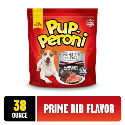 PUP-PERONI DOG TREATS, PRIME RIB FLAVOR, 38 OUNCE, MADE WITH REAL STEAK