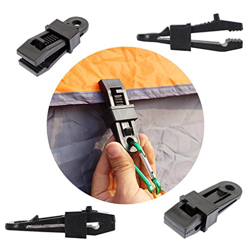 12pcs Clamp Tarp Clips Awning Clamp Set Trap Clips Jaw Tent Snaps hangers Camping Clamp Clips Tent Tighten Lock Grip For Outdoors Camping Farming Garden