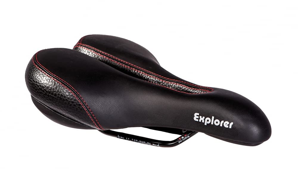 P & P pro cycling Unisex - Adult P&P Explorer Comfort Saddle, Black, 265 x 172 cm
