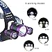 5000 Lumen Headlight WEKSI 3 LED 4 Mode Headlamp Flashlight Torch CREE XM-L2 T6 Helmet Light with Rechargeable Batteries and Wall Charger for Running Hiking Camping Riding Fishing Hunting