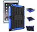 New Ipad Case Cover Shockproof Rugged Hard For New iPad 9.7 inch 2017 Version Model numbers A1822 A1823 Black + Blue