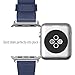 J&D Tech Leather Strap Wrist Replacement Band with Metal Clasp for Apple Watch, 42mm, Blue