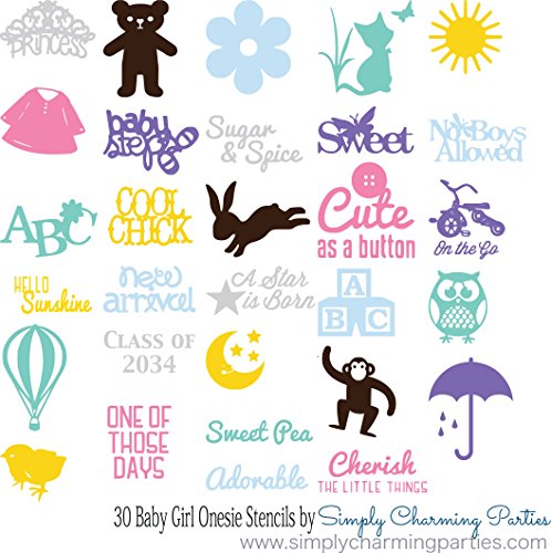 30 Girl Paint A Onesie Baby Shower Kit Onesie Party Diy Baby