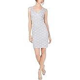 Connected Apparel Womens Lace Cut-Out Cocktail Dress