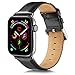 Pierre Case Compatible with Apple Watch Band 44mm 42mm for Series 6 5 4 3 2 1 iWatch Bands Men Genuine Leather Replacement Strap Adjustable Stainless Metal Clasp