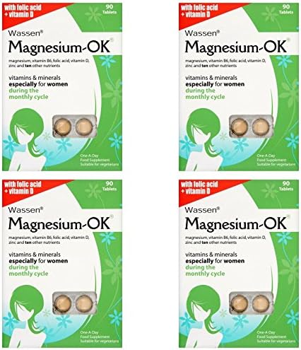 (4 PACK) - Wassen Magnesium Ok Tablets | 90s | 4 PACK - SUPER SAVER - SAVE MONEY